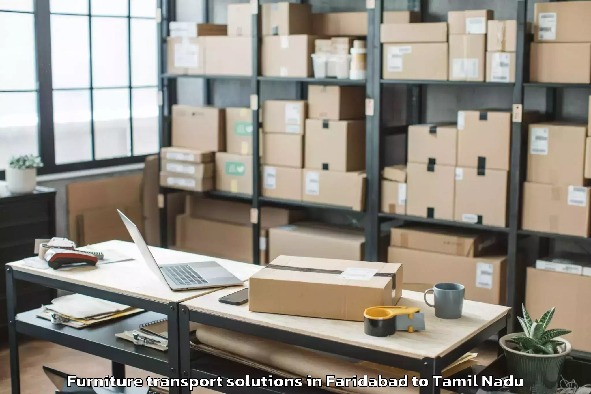 Book Faridabad to Vadamadurai Furniture Transport Solutions